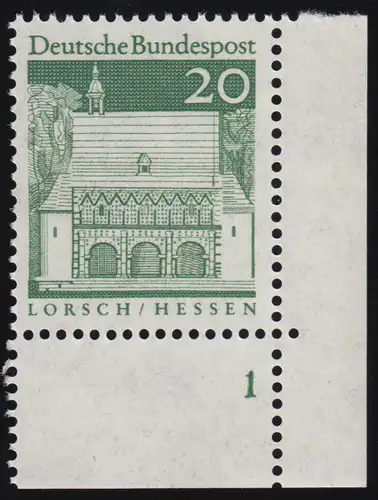 491 Bauwerke 20 Pf Lorsch ** FN1