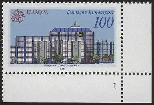 1462 Europa Postgiroamt 100 Pf ** FN1