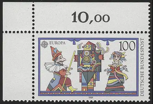 1418 Europe 100 Pf Théâtres de poupées ** Coin o.l.