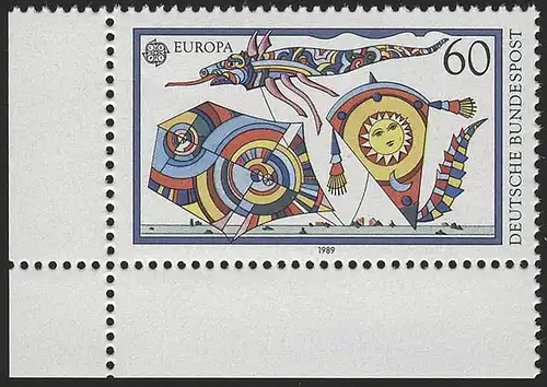 1417 Europa 60 Pf Drachensteigen ** Ecke u.l.