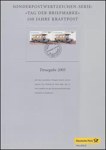 Fidélité de la Poste Jour du timbre - 100 ans de courrier de force, ESSt 2005