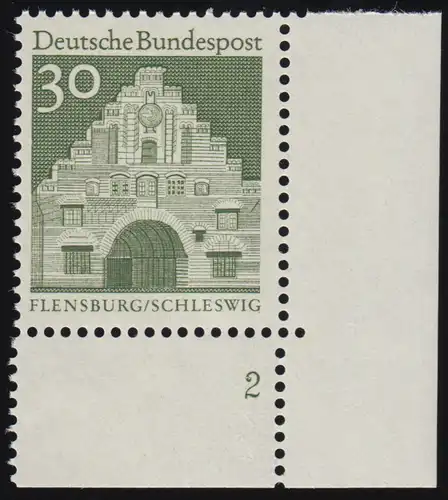 492 Bauwerke 30 Pf Nordentor grün ** FN2