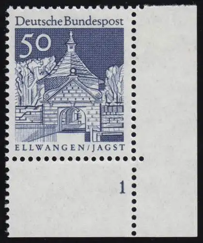 495 Bâtiments 50 Pf Ellwangen ** FN1