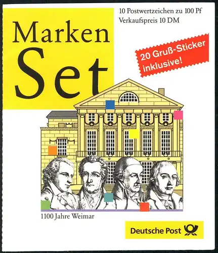 38 MH Weimar mit Tagesstempel vom Ersttag 27.4.1999