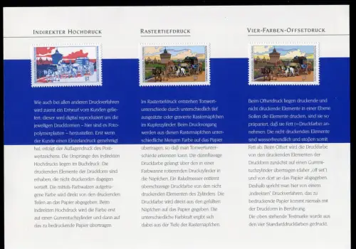 Marques de test d'imprimerie fédérale 1999 Katkate zum IBRA 1999, collé 6 marques de tests