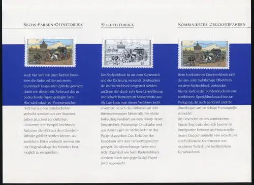 Marques de test d'imprimerie fédérale 1999 Katkate zum IBRA 1999, collé 6 marques de tests