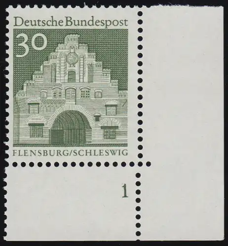 492 Bauwerke 30 Pf Nordentor grün ** FN1