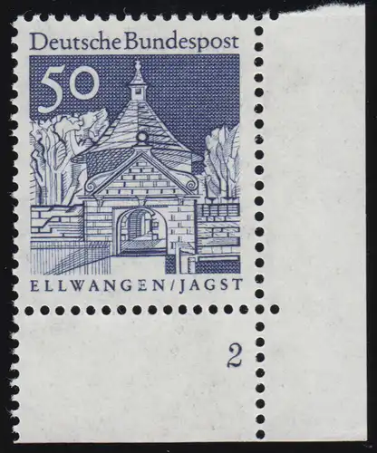 495 Bâtiments 50 Pf Ellwangen ** FN2