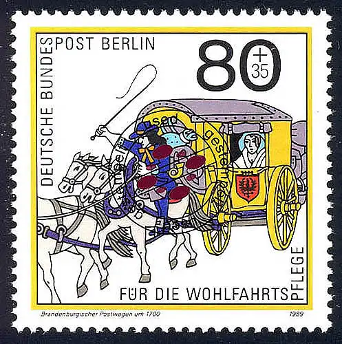 853 transport postal de bien-être 80+35 Pf O tamponné