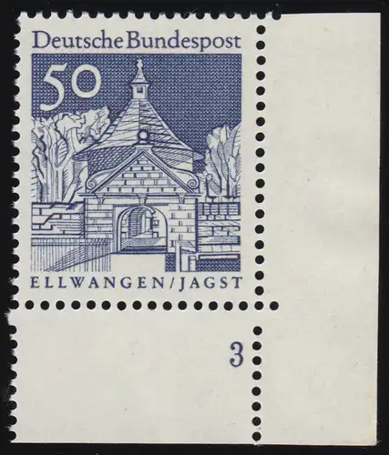 495 Bâtiments 50 Pf Ellwangen ** FN3