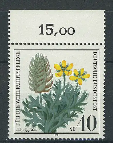 1059 Herbes sauvages Hornkopfchen 40+20 Pf ** Oberrand