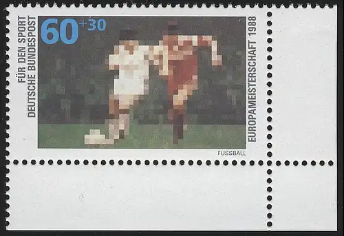 1353 Fußball 60+30 Pf ** Ecke u.r.