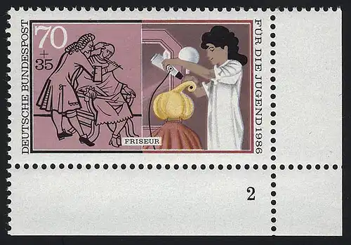 1276 Jugend Friseur 70+35 Pf ** FN2