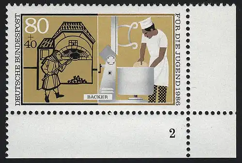 1277 jeunes boulanger 80+40 Pf ** FN2