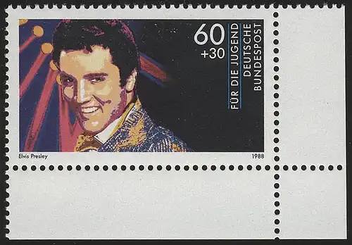 1361 Musique rock Elvis Presley 60+30 Pf ** Coin et r.