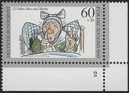 1455 Jugend Max und Moritz 60+30 Pf ** FN2
