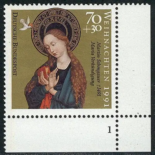 1579 Weihnachten 70+30 Pf ** FN1