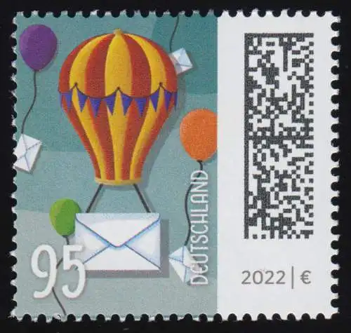 3705 AI Ballonpost 95 Cent, ** postfrisch