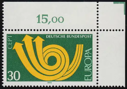 768 Europe 30 Pf Posthorn ** Coin o.r.