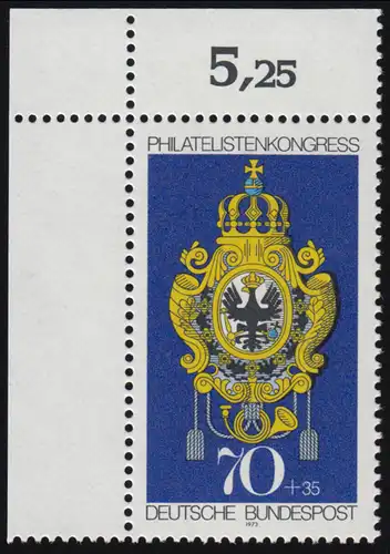 765 Kongreß Philatelistenverband 70+35 Pf ** Ecke o.l.