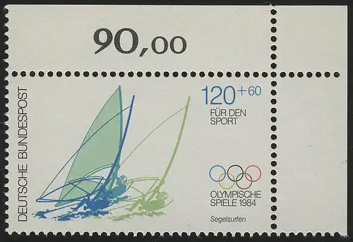 1208 Olympische Sommerspiele 120+60 Pf ** Ecke o.r.