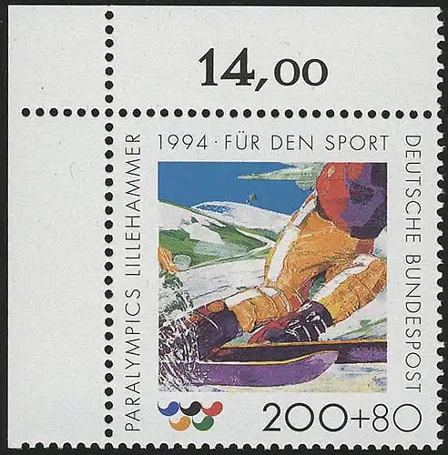 1720 Départ 200+80 Pf ** Coin o.l.