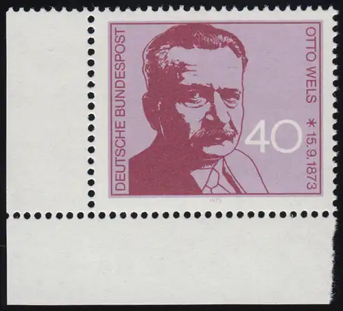 780 Otto Wels ** Coin et l.