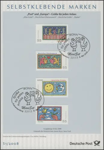 ETB S1/2008 Marques autocollantes, patrimoine mondial UNESCO etc.