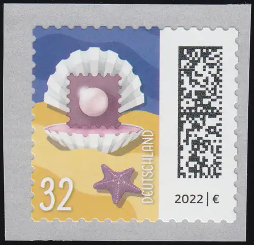 3711 Briefperle 32 Cent sk aus 5000er mit UNGERADER Nummer **