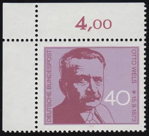 780 Otto Wels ** Coin o.l.