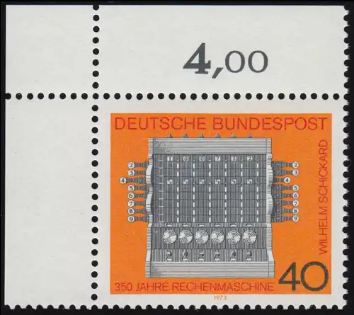 778 Rechenmaschine ** Ecke o.l.