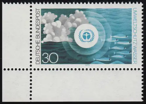 775 Protection de l'environnement 30 Pf Budget de la mer ** Coin et l.