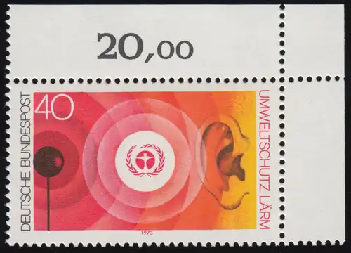 776 Environnement 40 Pf Lutte contre le bruit ** Coin o.r.