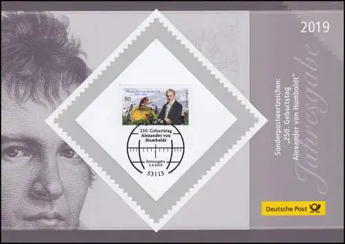 Douce annuelle du Post 250e anniversaire Alexander von Humboldt 2019