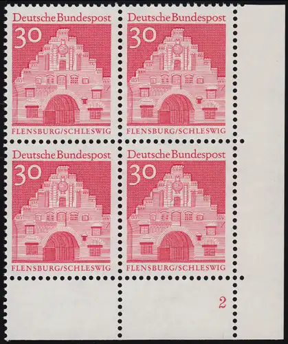 493 Constructions 30 Pf Porte du nord rouge ** Vbl FN2