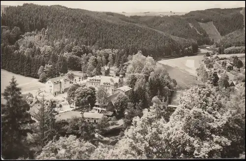 Landpost Eßbach sur SCHLEIZ 3.2.61, AK Walsburg bei Ziegerück FDGB-Kurheim