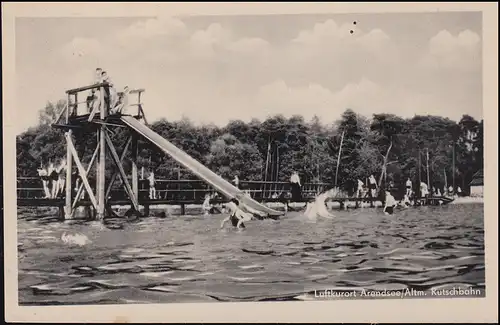 Landpost Leppin Kreis Seehausen (ALTMARK) 13.8.1962 sur AK Arendsee Tobobahn