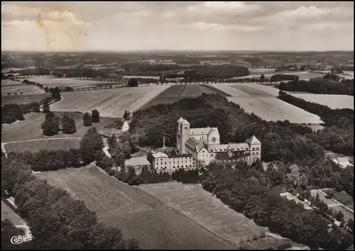 Le courrier de campagne 21a Gerleve sur COESFELD (WESTFALEN) 1959 sur AK Abbaye bénédictine