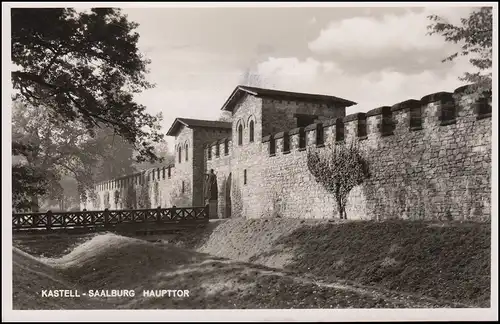 Landpost 16 Saalburg-Kastell über BAD HOMBURG v.d. Höhe 2.8.56 auf passender AK