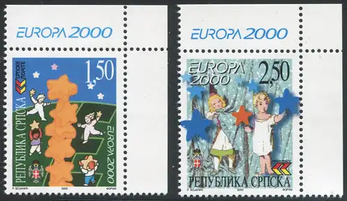 Europaunion 2000: Bosnien-Herzeg. (Serbische Republik) 167-168 Satz Ecke o.r. **