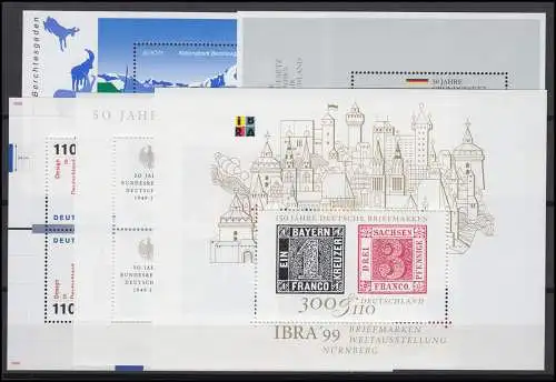 2027-2086 Bund-Jahrgang 1999 kpl. Ecken oben links ** postfrisch
