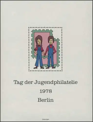 Berlin-Sonderdruck Tag der Jugendphilatelie 1987, dünnes Papier