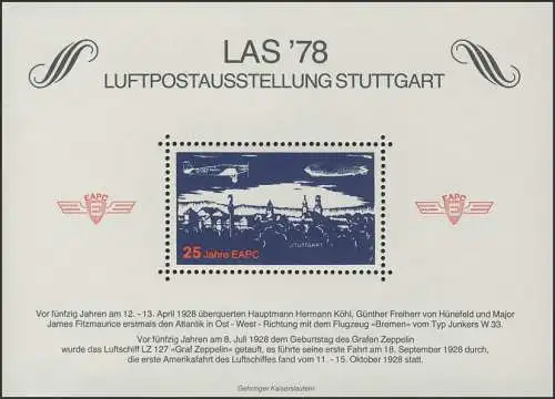 Impression spéciale LAS Stuttgart EAPC 1978, **