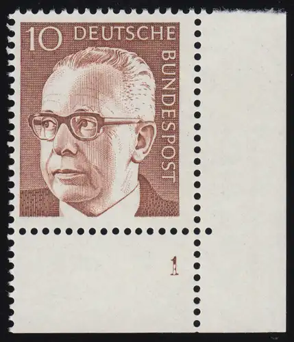 636 Gustav Heinemann 10 Pf ** FN1