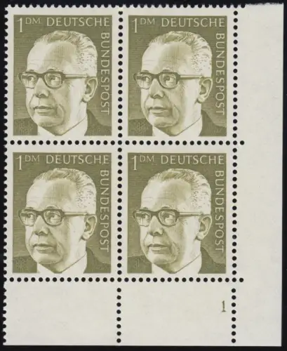 644 Gustav Heinemann 1 DM ** Vbl FN1