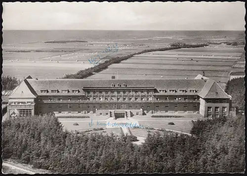 Posté le 24b Sanatorium Utersum sur Wyk, SSt WYK 16.3.1961 sur AK approprié