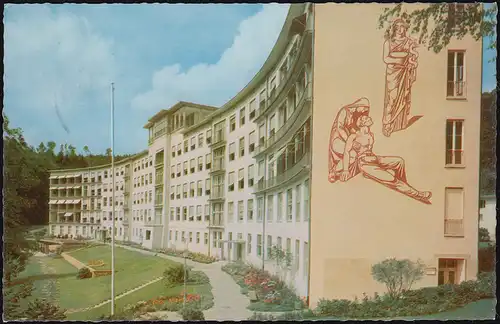 Landpost 16 Sandbach Nord über HÖCHST (ODENWALD) 13.5.1957 auf AK Sanatorium