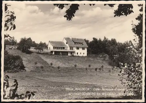 Landpost 14b Oberlengenhardt über CALW 16.11.1961 auf AK Haus Waldeck