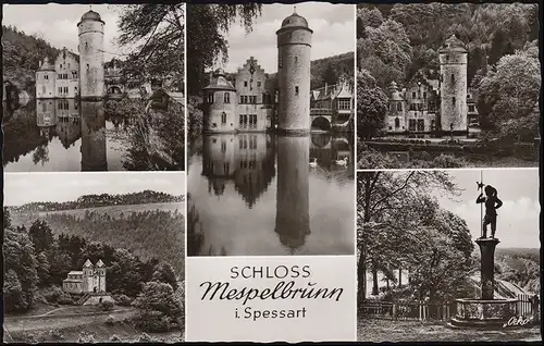 Landpost Rohrbrunn sur ASCHAFENBURG 5.7.1960 sur le château de Mespelbruinn