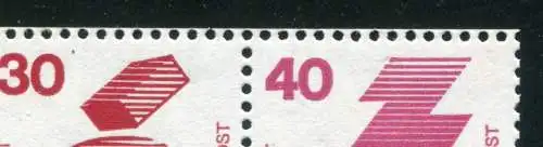 19a MH Unfall 1973 oben geschlossene Zähnung und Zähnung unten fast fehlend **